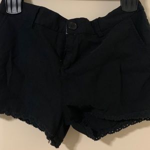 black shorts